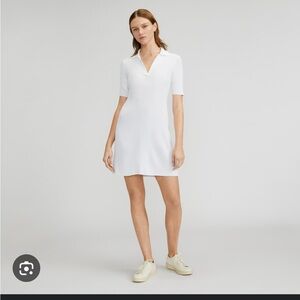 everlane ribbed short-sleeved polo dress